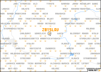 map of Zbyslav