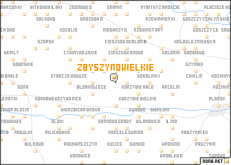 map of Zbyszyno Wielkie