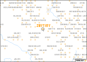 map of Zbytiny