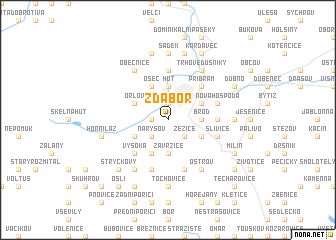 map of Zdaboř