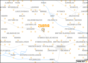 map of Zdania