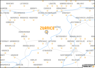 map of Ždánice