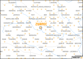 map of Žďárec