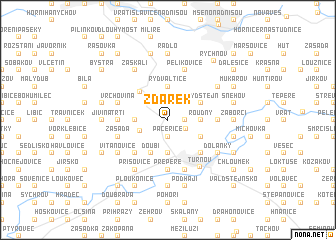 map of Žďárek