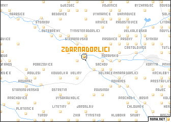 map of Žďár nad Orlicí