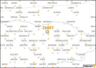 map of Žďáry