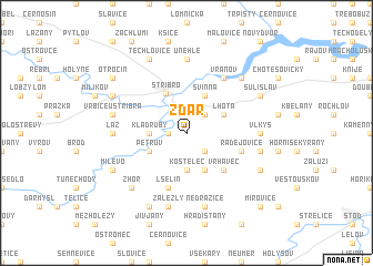 map of Žďár