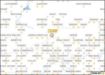 map of Žďár