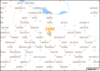 map of Žďár