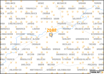 map of Žďár