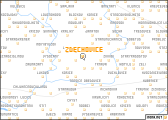 map of Zdechovice