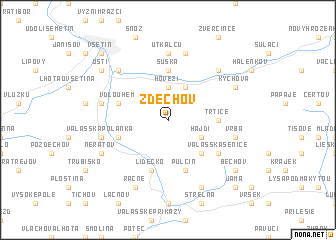 map of Zděchov