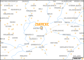 map of Zdenčec