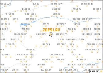 map of Zdeslav