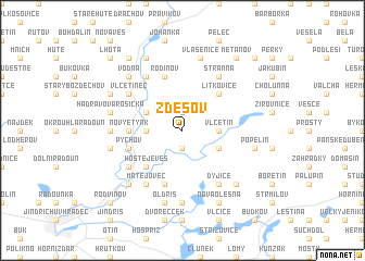 map of Zdešov