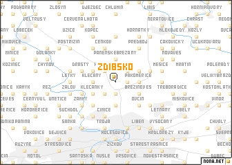 map of Zdibsko