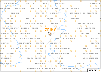 map of Zdíky