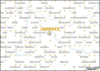 map of Zdiměřice