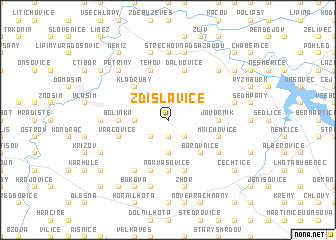 map of Zdislavice