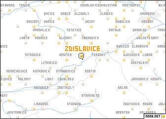 map of Zdislavice