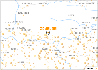 map of Zdjelari