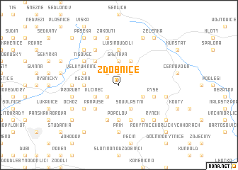 map of Zdobnice