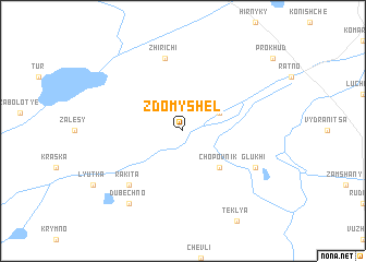 map of Zdomyshelʼ