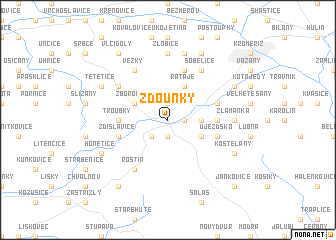 map of Zdounky