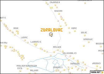 map of Ždralovac