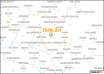 map of Ždralovi