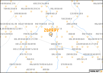 map of Zdrapy