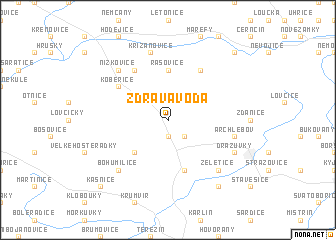 map of Zdravá Voda