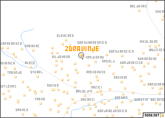 map of Zdravinje