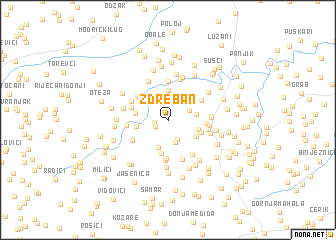 map of Ždreban