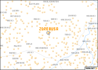 map of Ždrebuša