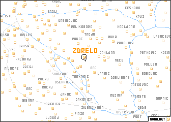 map of Ždrelo