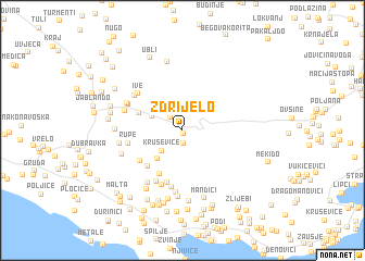 map of Ždrijelo