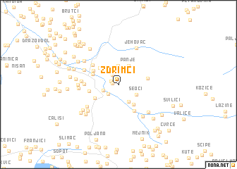 map of Ždrimci