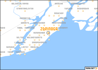 map of Zdrinoga