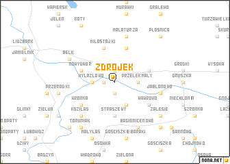 map of Zdrojek