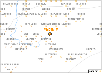 map of Zdroje