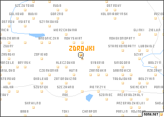 map of Zdrojki