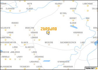 map of Zdrojno