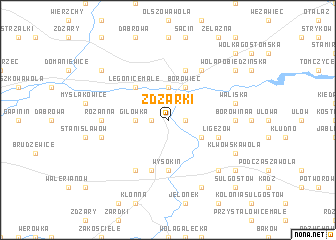 map of Żdżarki