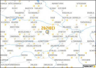 map of Zdzieci