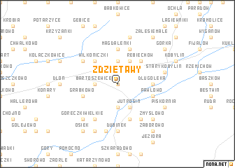 map of Zdziętawy