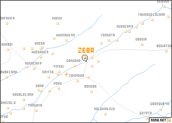 map of Zeba