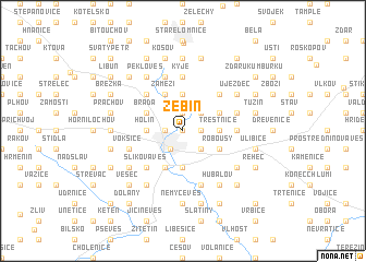 map of Zebín