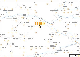 map of Žebnik