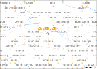 map of Zebraczka